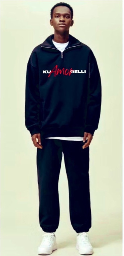 The Ku'Relli Amor half-zip set worn head to toe